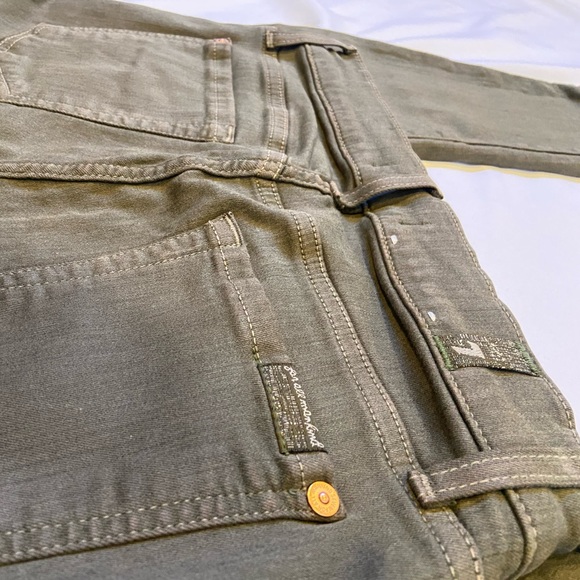 7 For All Mankind 26 olive / army green women’s jeans - Picture 16 of 16